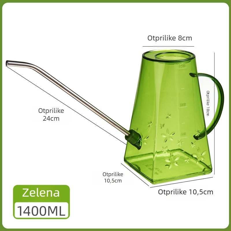 Plastična kanta za zalijevanje s dugim izlazom, Family Life, kapacitet 1L–1.5L, za kućno vrtlarstvo