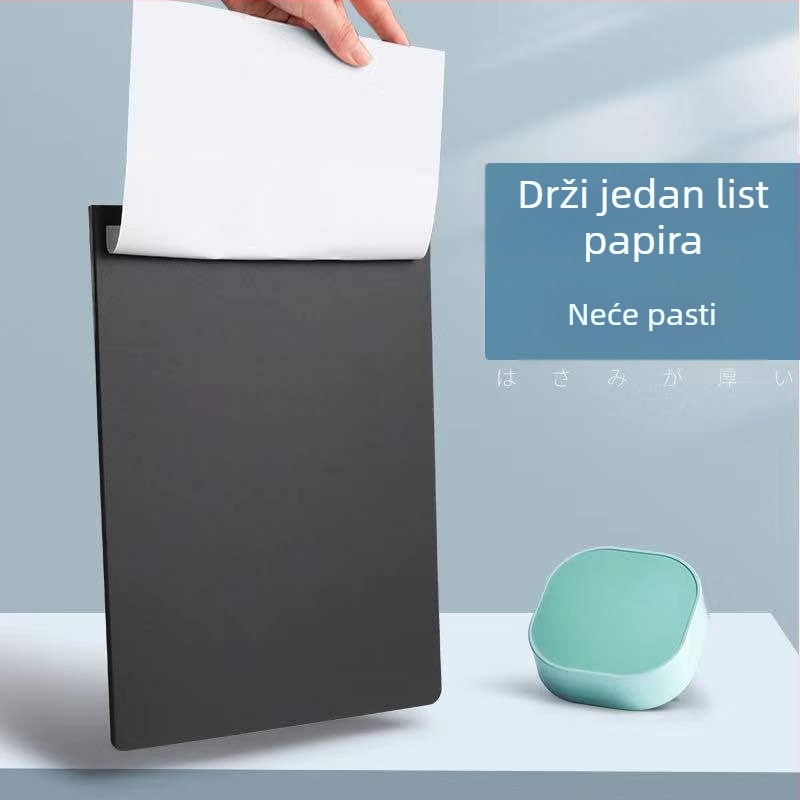 Spremnik za dokumente s četiri čvrste ploče, plastični klip i kartonska podloga za pisanje za dokumente i račune