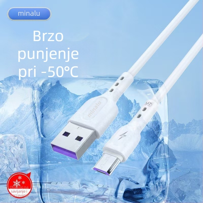 Honey Energy T10 3-u-1 USB punjački kabel s Lightning, Micro USB i Type-C – Brzo punjenje do 65W, PVC