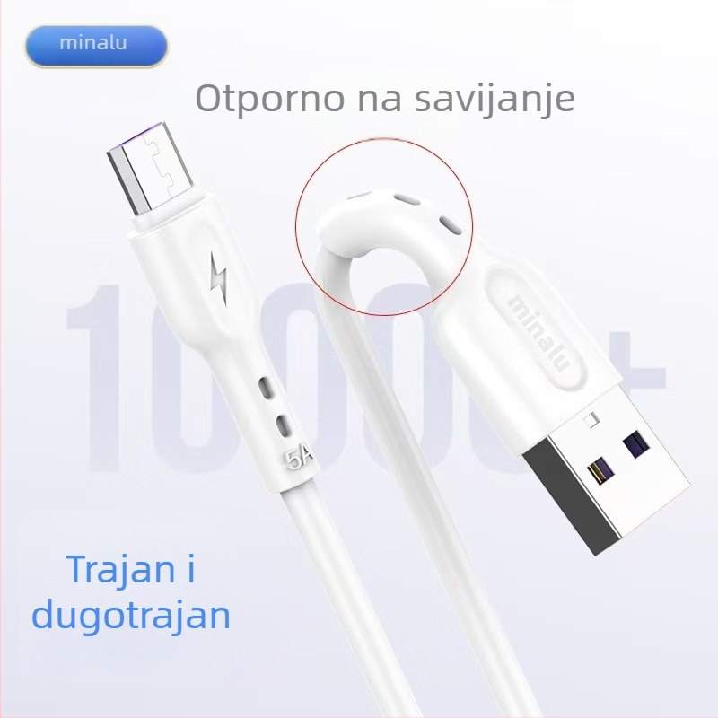 Honey Energy T10 3-u-1 USB punjački kabel s Lightning, Micro USB i Type-C – Brzo punjenje do 65W, PVC