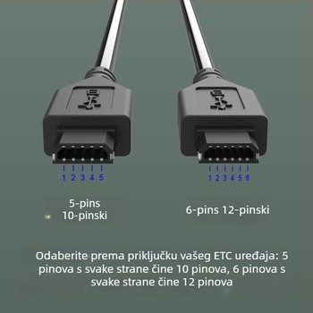 Huixin Kabel napajanja ETC za vozilo, 10-pin/12-pin konektori, USB sučelje, OEM