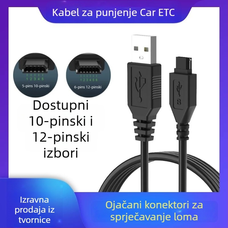 Huixin Kabel napajanja ETC za vozilo, 10-pin/12-pin konektori, USB sučelje, OEM