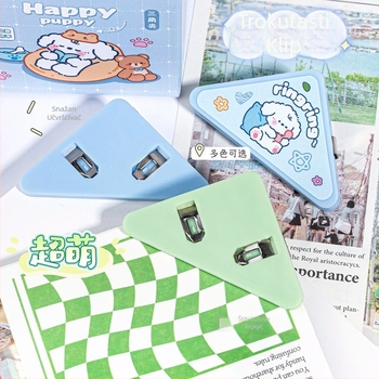 Dječji držač bilježnica s trokutnim karikaturnim klipom – plastični – Wenji (Materijal: Plastika; Namjena: školske bilješke)