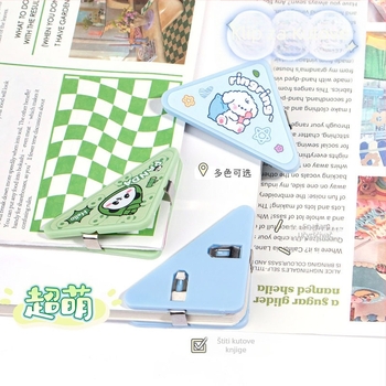 Dječji držač bilježnica s trokutnim karikaturnim klipom – plastični – Wenji (Materijal: Plastika; Namjena: školske bilješke)