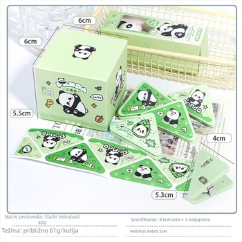 Dječji držač bilježnica s trokutnim karikaturnim klipom – plastični – Wenji (Materijal: Plastika; Namjena: školske bilješke)