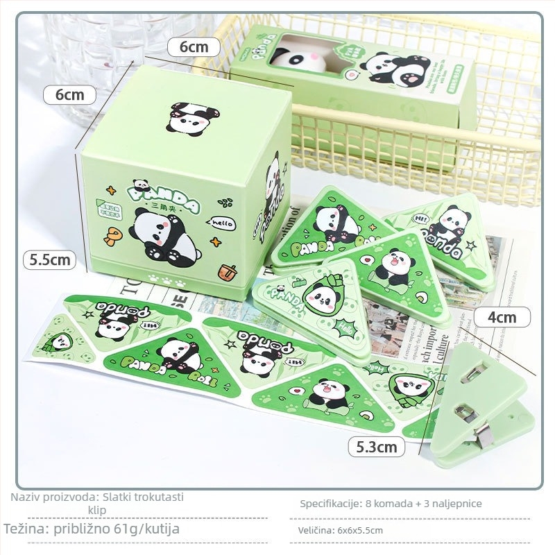 Dječji držač bilježnica s trokutnim karikaturnim klipom – plastični – Wenji (Materijal: Plastika; Namjena: školske bilješke)