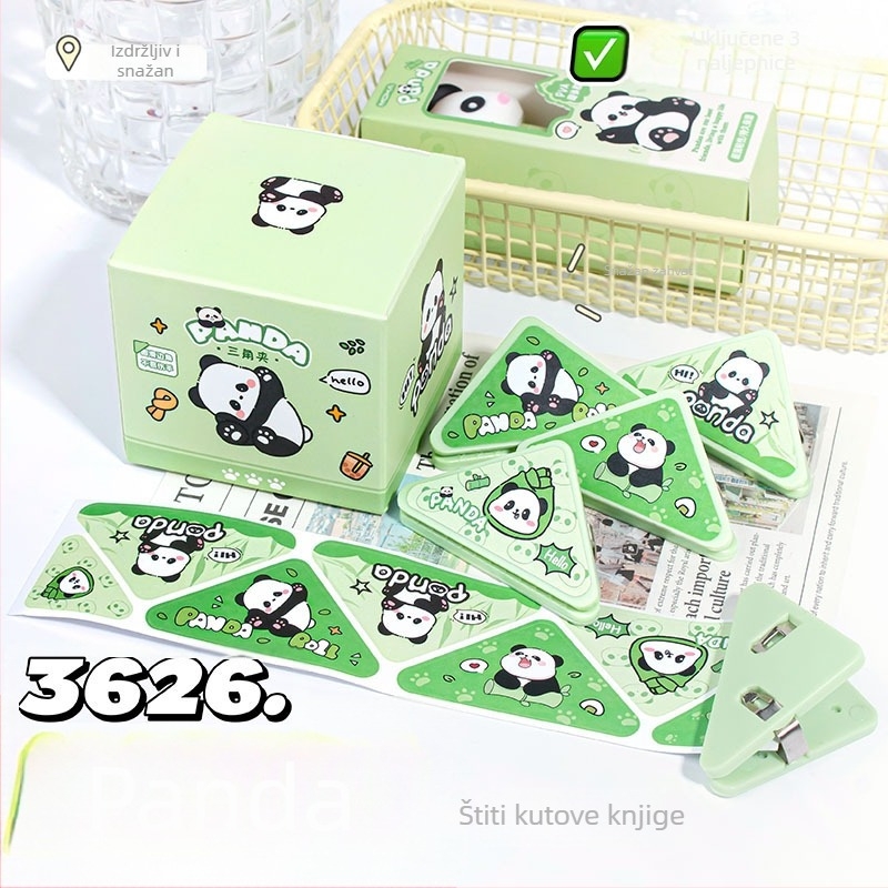 Dječji držač bilježnica s trokutnim karikaturnim klipom – plastični – Wenji (Materijal: Plastika; Namjena: školske bilješke)