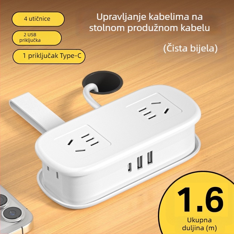 Mini putna utičnica s USB punjenjem, prijenosna za stolni rad – CCC certificirano