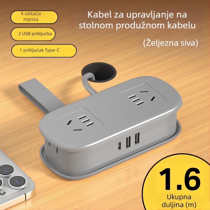 Mini putna utičnica s USB punjenjem, prijenosna za stolni rad – CCC certificirano