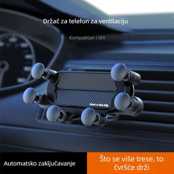 Držač za mobitel u automobilu za otvor zraka, vodoravno i uspravno, univerzalan za vozila, Snap-on montaža, model FQW-ZJ-005