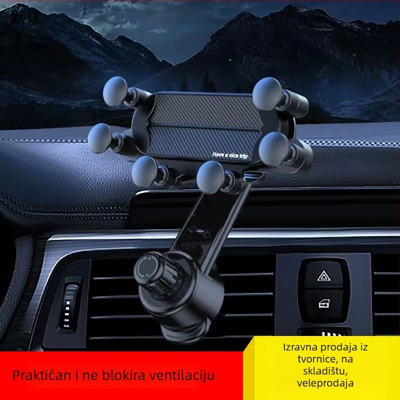 Držač za mobitel u automobilu za otvor zraka, vodoravno i uspravno, univerzalan za vozila, Snap-on montaža, model FQW-ZJ-005