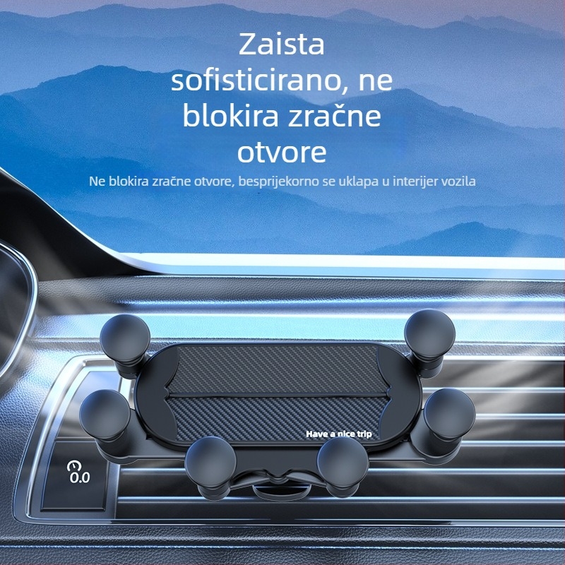 Držač za mobitel u automobilu za otvor zraka, vodoravno i uspravno, univerzalan za vozila, Snap-on montaža, model FQW-ZJ-005