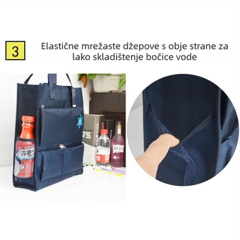 Muška školska torba od vodootporne Oxford tkanine, s više pretinaca za knjige i bilježnice