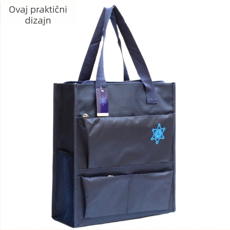 Muška školska torba od vodootporne Oxford tkanine, s više pretinaca za knjige i bilježnice