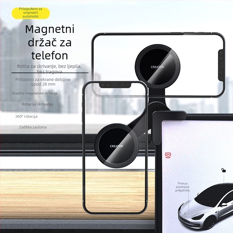 BYD-kompatibilan magnetski držač za telefon na ploči s bežičnim punjenjem 15W, snap-on ugradnja