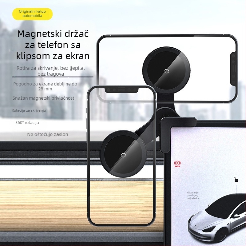 BYD-kompatibilan magnetski držač za telefon na ploči s bežičnim punjenjem 15W, snap-on ugradnja