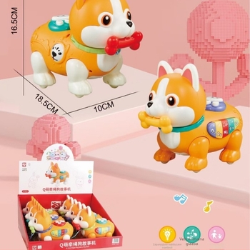 Rana edukativna priča mašina s klavirom i volanom, električna interaktivna glazbena igračka za djecu od rođenja do 3 godine, plastična konstrukcija, napajana baterijama.