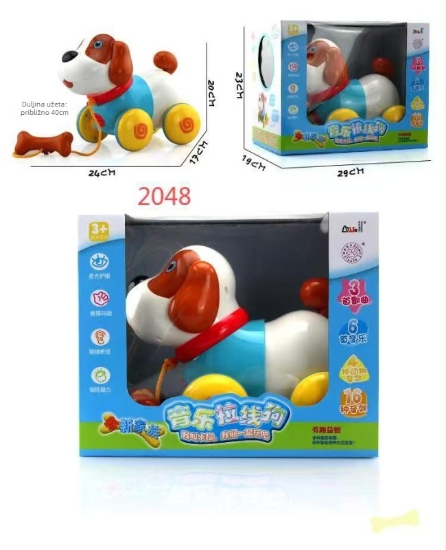 Rana edukativna priča mašina s klavirom i volanom, električna interaktivna glazbena igračka za djecu od rođenja do 3 godine, plastična konstrukcija, napajana baterijama.