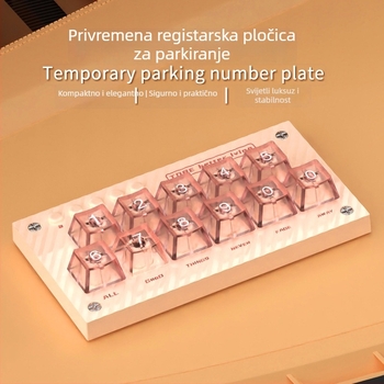 TS-26 Svijetleći znak za parkiranje automobila s brojčanom pločom, plastični materijal, moguć ispis logotipa, prilagodljivo