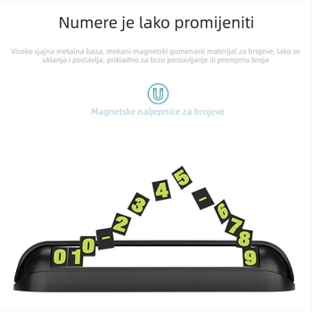 YUMCHO Skrivena ploča za parkiranje s brojem telefona - Model YQ-1860, Plastika, Podrijetlo: Shenzhen, Ispis logotipa, Prilagodba dostupna