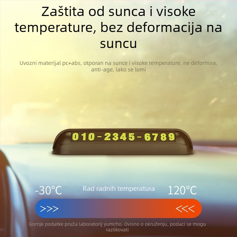 YUMCHO Skrivena ploča za parkiranje s brojem telefona - Model YQ-1860, Plastika, Podrijetlo: Shenzhen, Ispis logotipa, Prilagodba dostupna