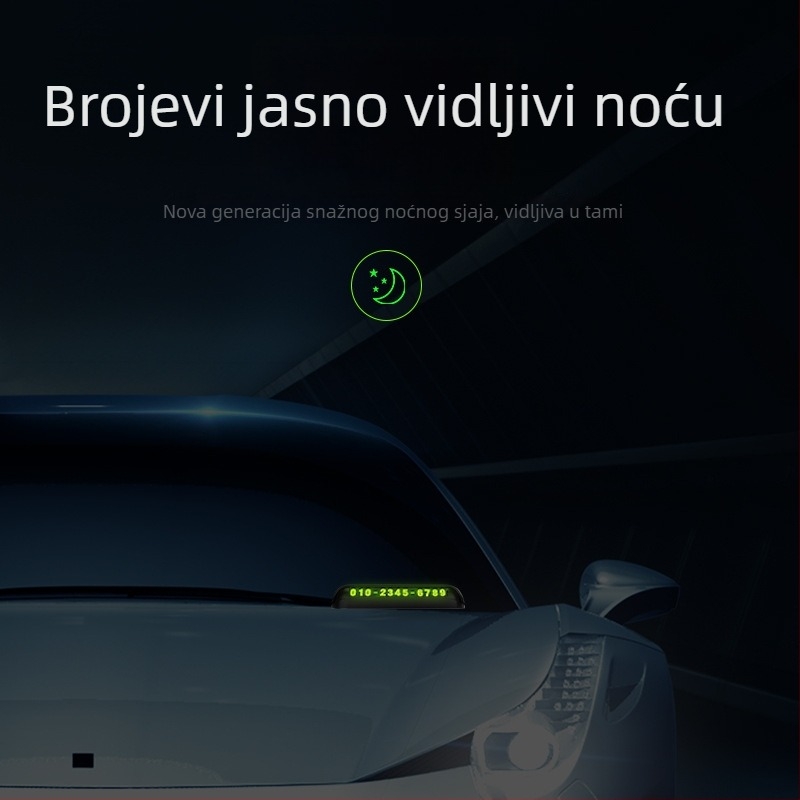 YUMCHO Skrivena ploča za parkiranje s brojem telefona - Model YQ-1860, Plastika, Podrijetlo: Shenzhen, Ispis logotipa, Prilagodba dostupna