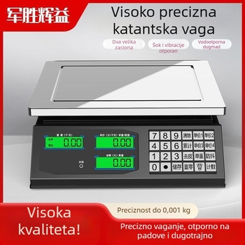Digitalna stolna vaga za štandove s povrćem, kapacitet 30 kg, visoka preciznost