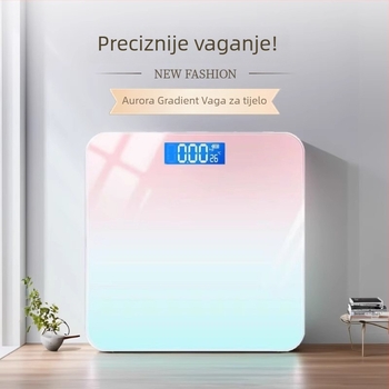 Kućna punjiva digitalna vaga za mjerenje težine i tjelesne masnoće, za odrasle – pametna vaga