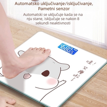 Karikatura-stil pametna vaga za tijelo, digitalna vaga s USB punjenjem ili baterijom, za kućnu uporabu