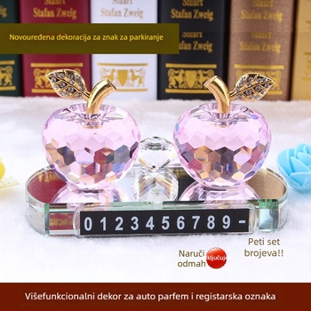 Crystal Jade kristalni ukras automobila s kristalnim jabukom
