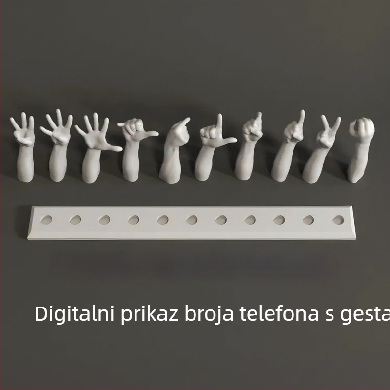 3D-otisnuta prstna pločica za parkiranje, gest automobila, model 3D310, plastika