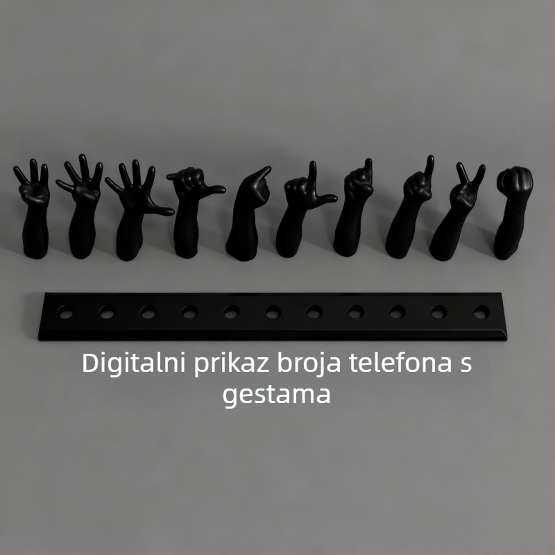3D-otisnuta prstna pločica za parkiranje, gest automobila, model 3D310, plastika