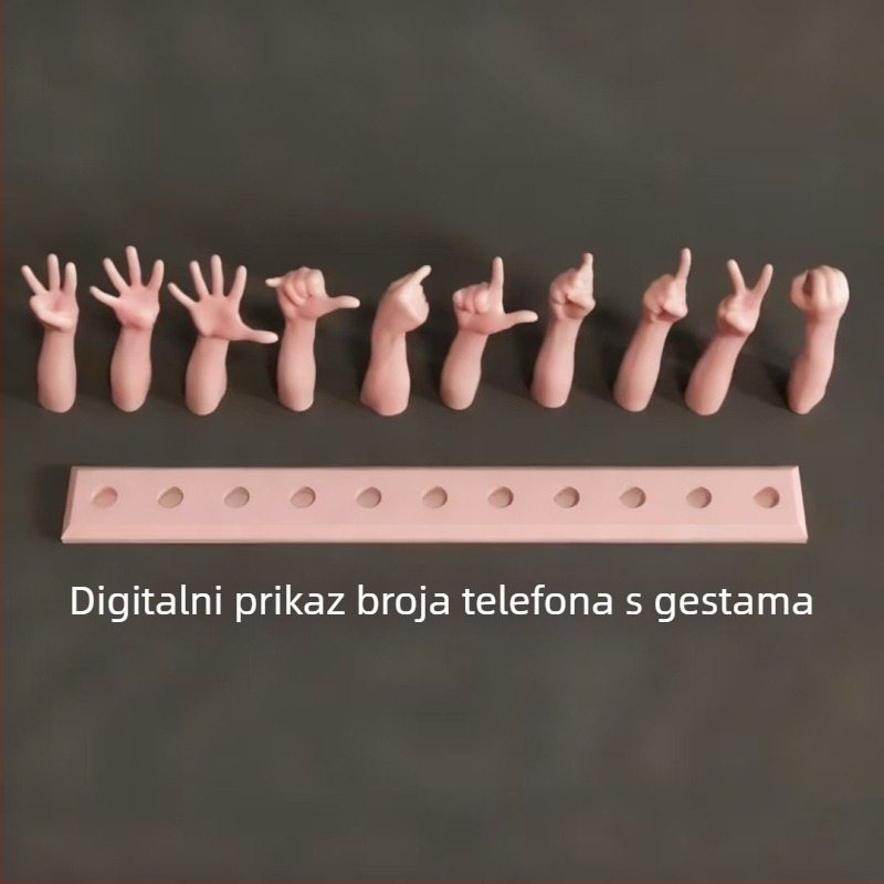 3D-otisnuta prstna pločica za parkiranje, gest automobila, model 3D310, plastika