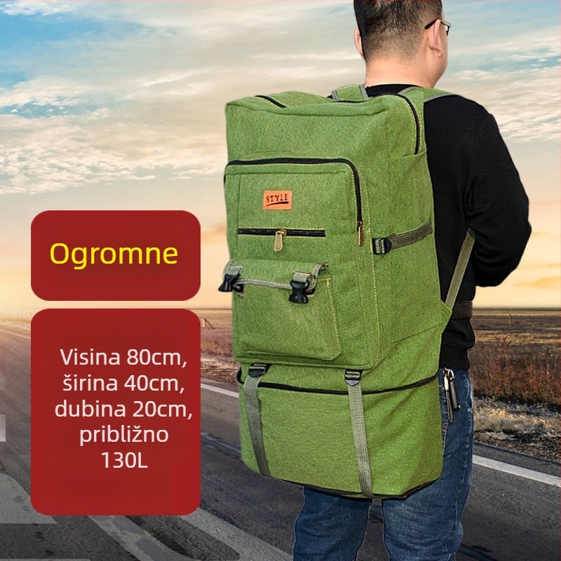 Putni ruksak od korduroja s platnenom podstavom, unisex, za vožnju biciklom, velika kapaciteta