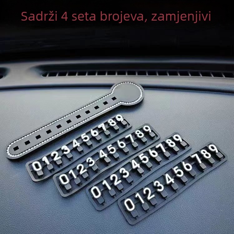 Automobilski privremeni broj za parkiranje s karikaturalnim dizajnom, svijetli u mraku, mogućnost ispisa logotipa, uz ovlaštenu privatnu marku
