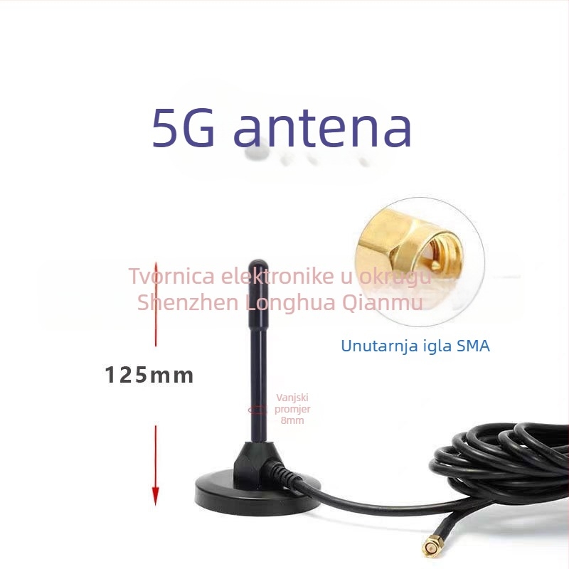 4G/5G antena s usisnom čašicom i bakrenom šipkom, 433 MHz, puni raspon frekvencija