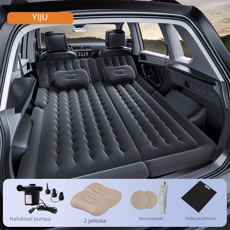 Yishui Nafukljivo auto ležište za SUV i vozila — PVC s plišanim premazom, automatsko napuhavanje, težina 3 kg, nosivost 300 kg, univerzalna kompatibilnost