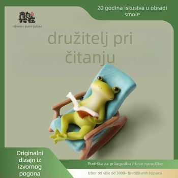 Žaba s ljuljačkom – ukras od smole, pastoralni stil, stolna dekoracija, brend Really Comfortable