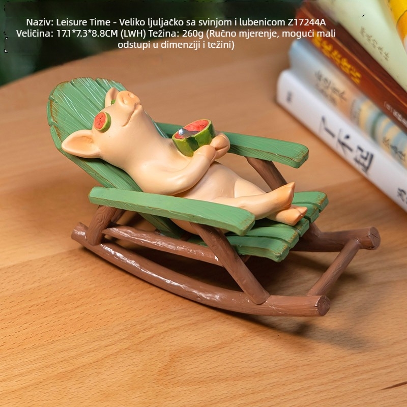 Žaba s ljuljačkom – ukras od smole, pastoralni stil, stolna dekoracija, brend Really Comfortable
