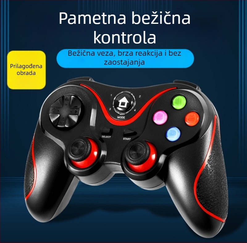 Bežični Bluetooth gamepad za Android iOS telefone, kompatibilan s PC/PS3/TV, ABS materijal, 250 g