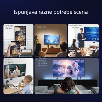 Bežični prijemnik za prikaz zaslona s HDMI izlazom, 4K, za mobilne telefone, tablete i prijenosna računala — model 2025
