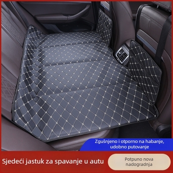 Sklopivi auto madrac za stražnje sjedalo od umjetne kože, neinflabilan, mogućnost skladištenja u sklopljenom stanju, nosivost 600 kg