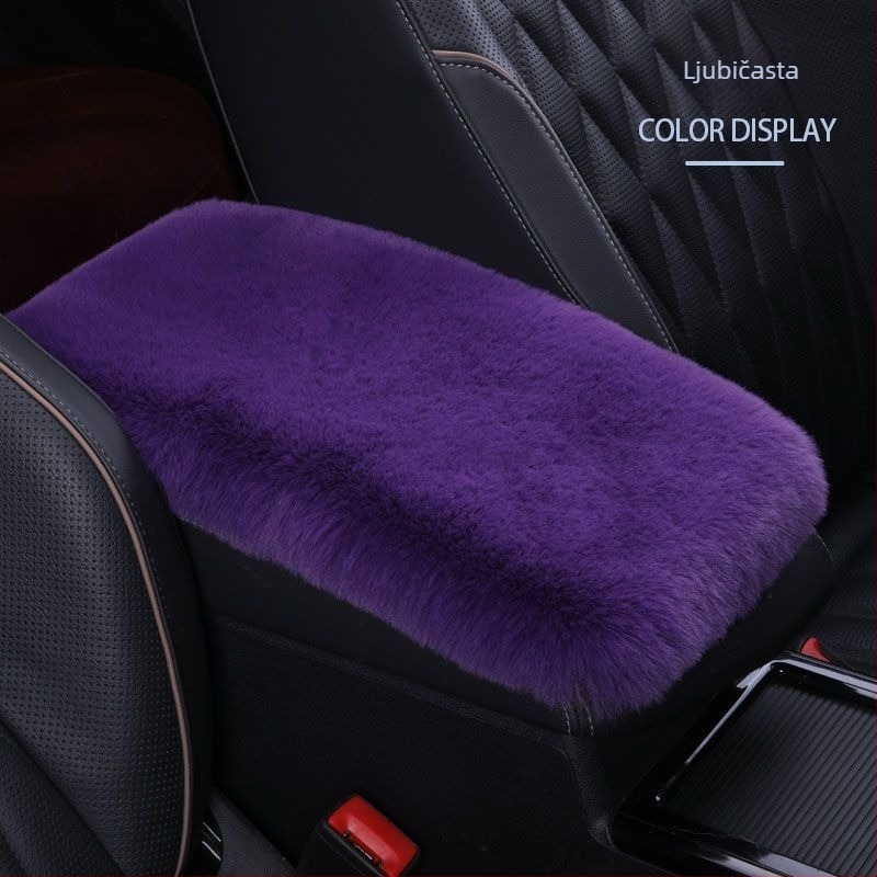 Jastučić za naslon za ruku automobila od umjetne vune, univerzalna ugradnja, poklopac središnjeg naslona