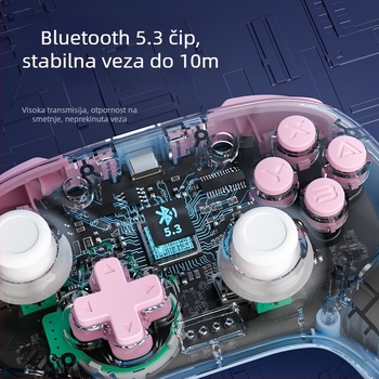Kontroler za igre s Bluetoothom, Type-C, senzorom pokreta i vibracijom, kompatibilan sa Switch/PC/iOS/Android