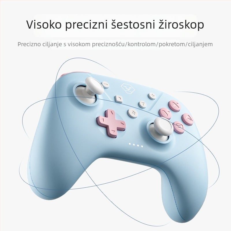 Kontroler za igre s Bluetoothom, Type-C, senzorom pokreta i vibracijom, kompatibilan sa Switch/PC/iOS/Android