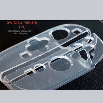 Zaštitni kućište za Nintendo Switch 2, PC+TPU, prozirno, 35 g, porijeklo Shenzhen, pakiranje: kutija u boji