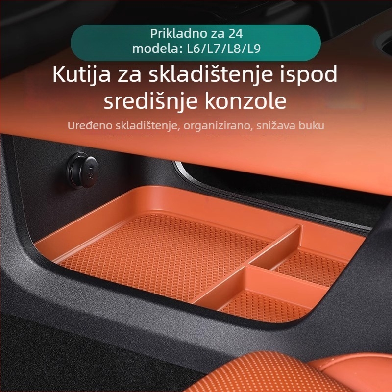 Silikonska prostirka za skladište u Li Auto L6/L7/L8/L9 – donja kutija za pohranu, prilagodljivo, privatna marka dostupna