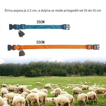 Ovratnik za kućne ljubimce s zvoncem – reflektirajući poliester, podesiv, univerzalni