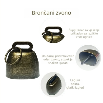 Ovratnik za kućne ljubimce s zvoncem – reflektirajući poliester, podesiv, univerzalni