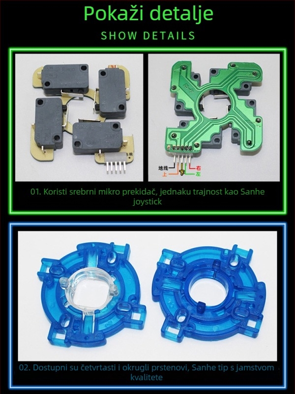 Arcade joystick za borbu JX-009; željezna konstrukcija; za 1 igrača; za arkadne strojeve; OEM prilagodba dostupna.